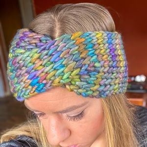 Chunky ear warmer headband handmade